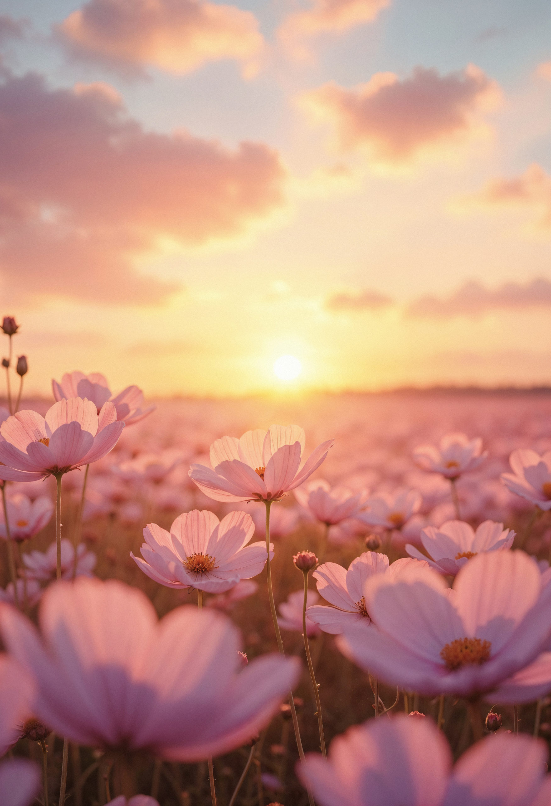sunset-cosmos-field-landscape